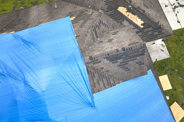 Storm Damage Roof Tarping in Hamilton
